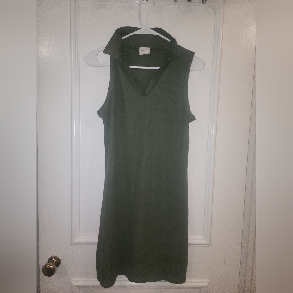 Olivia Rae Olive Green Midi Dress